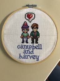 I've been wanting to do a junimo cross stitch project because they're just so darn adorable, so i might have to try this pattern out! Look At This Totally Awesome Cross Stitch My Friend Made Of My Little Farmer And Best Boy Harvey Stardewvalley