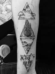 Illuminati diamond tattoo (earth air fire water) a cool illuminati diamond tattoo at the inner side of the upper arm. Earth Air Fire Water Four Elements Tattoo Elements Tattoo Fire Tattoo