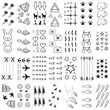 Maybe you would like to learn more about one of these? Amazon Com Oottati 30 Sheets Small Cute Temporary Tattoos Kit Black Foot Print Camera Elephant Star Diamond Cross Bird Cat For Kids Women Men Beauty Personal Care