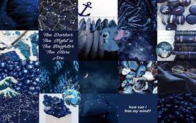 Aesthetic dark blue wallpapers and background images for all your devices. Aleatoire Here Is A Navy Blue Wallpaper Collage I Made Hope