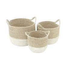 Fill multiple woven storage baskets with small tchotchkes, and place them on a modular bookcase or glass coffee table. Large Basket For Blankets Wayfair