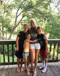 Amanda Martin with her children