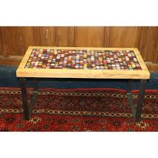 Wood molding, nails and wood glue. Contemporary Bottle Cap And Epoxy Resin Coffee Table Maker Philip Courtney Stamped P C