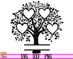 Download Tree Four Hearts Svg Family Tree Monogram Svg Family Svg Etsy In 2021 Tree Svg Monogram Svg Svg