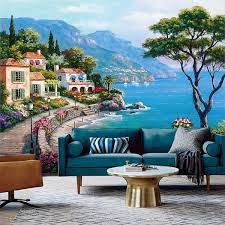 Custom Size Cavescape 3d Wallpaper Mural Mural Wallpaper Landscape Wallpaper Wallpaper Living Room