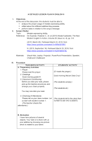 Write the correct form on tense of verb ii. Free Download Semi Detailed Lesson Plan In Filipino 4 Week Deathfasr