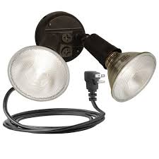 Brink S Dual Head Plug In Flood Security Light Bronze Finish Walmart Com Walmart Com