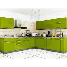 wooden green designer modular kitchen