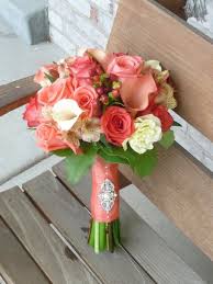 Flower bouquet wedding coral, description: Coral Pink Ivory Bouquet Coral Wedding Flowers Coral Bouquet Wedding Flower Bouquet Wedding