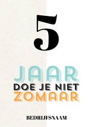 Kaarten 5 Jaar In Dienst Greetz