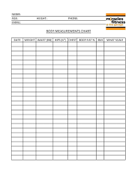 When it comes to ideal waist size measurements, all people aim to keep their waist measurement less than half with respect to their height, experts say! Blank Body Measurements Chart That We Use For The Fitness Challenges Weight Charts Workout Template Body Measurement Chart