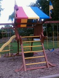 A backyard canopy provides more than shade from the summer sun. To Rehab A Redwood Swing Set All About The House