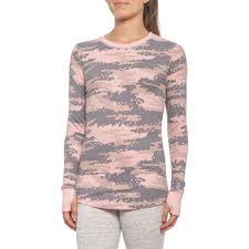 Cuddl Duds Stretch Thermal Crew Neck Shirt Long Sleeve For Women