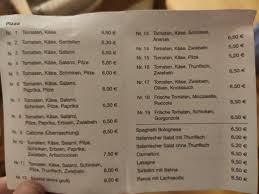 Menu At Pizzeria Firenze Lauterbach