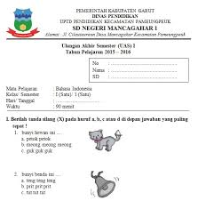 Soal Uas Sd Kelas 1 Semester 1 Soalujian Net