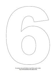 Numero 6 Para Colorear