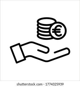 Icono del euro en un estilo: vector de stock (libre de regalías) 1774325939 | Shutterstock
