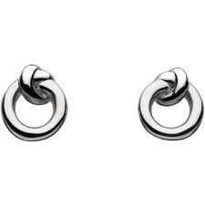 Kit Heath Silver Plated Knot Stud Earrings Silver Knot Stud Earrings Knot Studs Silver Jewelry Design