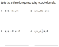 How do you find the term of a sequence? Recursive Sequence Worksheets