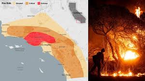 LA wildfires live: Map shows areas in ...