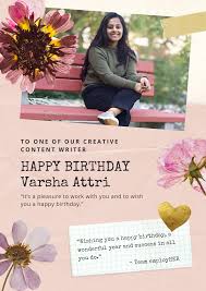 Ami on may 03, 2019: Happy Birthday Varsha Happy Birthday Wishes Happy Birthday Very Happy Birthday