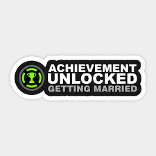In cs · paper written . Achievement Unlocked Getting Married Achievement Unlocked Pegatina Teepublic Mx