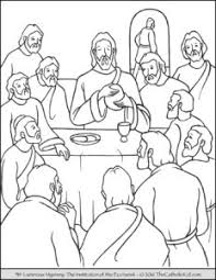 Possible discussion points while your child colors this sheet. Luminous Mysteries Rosary Coloring Pages The Institution Of The Eucharist The Catholic Kid Catholic Coloring Pages And Games For Children
