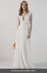 Pronovias Ederne Boho Keyhole Back Lace Gown Nordstrom Wedding Dresses Lace Sheath Wedding Dress Lace Pronovias Wedding Dress