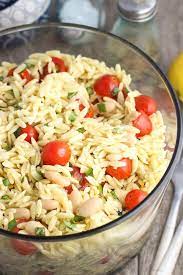 Lemon Orzo Pasta Salad Oh Sweet Basil Recipe Orzo Pasta Salad Easy Pasta Salad Recipe Orzo Pasta