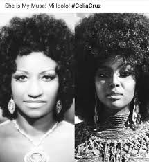 Celia Cruz And Amara La Negra Afro Textured Hair Textured Hair Natural Hair Styles
