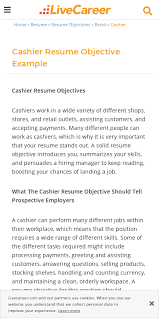 Career objectives for managers are based on the personal and professional goals and capabilities of individual employees. Cashier Objectives 20 Guides Examples