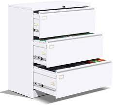 Double rail hanging racks for lateral file cabinets. White 3 Drawer Lateral File Cabinet With Lock Metal Lateral Filing Cabinet For Legal Letter A4 Size Locking Wide File Cabinet With Drawers 6 Adjustable Hanging Rails For Office Home Walmart Com