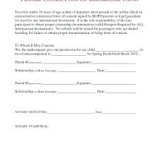 Permission Notarized Letter Of Authorization Template For Child To ...
