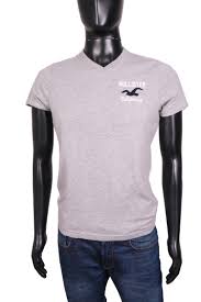 Details About Hollister Mens T Shirt V Neck Tee Grey Size S