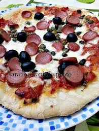 Pizza Homemade Con Wurstel Capperi E Olive Nere Ricette Wurstel Idee Alimentari