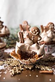 Gingerbread Cupcakes With Cinnamon Browned Butter Buttercream Half Baked Harvest Recipe Christmas Food Gingerbread Cupcakes Holiday Baking