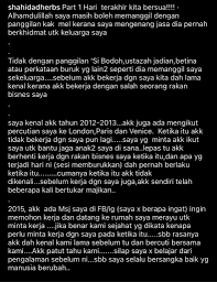 Pada 3 januari 2013, jam 8pagi. Updated Datin Shahida Reacts To Former Personal Assistant Calling Her Family Stupid Hype Malaysia