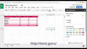 Alternating Colors For Rows In Google Sheets Google Sheets How To Apply Google
