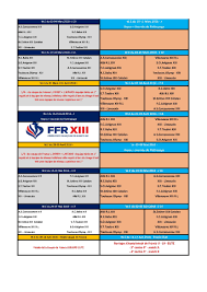 + de 100 produits ffr à prix imbattables ! Calendrier 2eme Phase Poule Elite U19 Calendrier Rugby A Xiii Poule