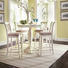 American Drew Camden Light Round Counter Height Ped Table In White Painted Pub Table And Chairs Pub Table Sets Counter Height Dining Table