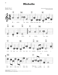 The lyrics and chords of the songs contained on the site are property of their respective authors. Michelle Sheet Music The Beatles E Z Play Today