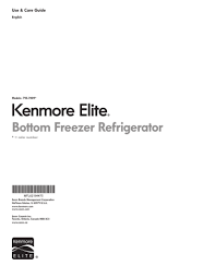 While the bottom freezer basket will slide out, a detracting element is that it is a single basket. Kenmore Elite 32 Cu Ft Super Capacity French Door Bottom Freezer Refrigerator Energy Star Owner S Manual Manualzz