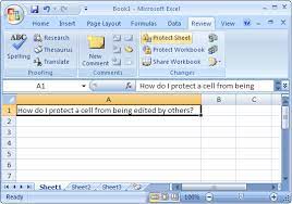Ms Excel 2007: Protect A Cell