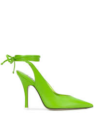 The Attico Pointed High Heel Pumps Farfetch Pumps Heels Green High Heels Heels