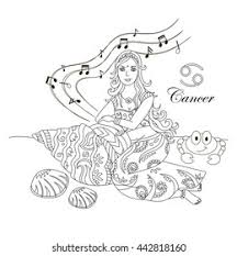Your ability to reverse your associations of death from something to fear to a recognition of a powerful rite of passage completing the circle of life, death and rebirth is also part of raven's message. Cancer Zodiac Sign Beautiful Girl Stock Vector Royalty Free 442818160