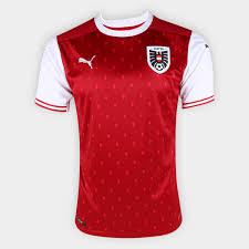 Camisa seleção espanha home 2016 juvenil tamanho 14. Camisa Selecao Austria Home 20 21 S N Torcedor Puma Masculina Vermelho Branco Allianz Parque Shop