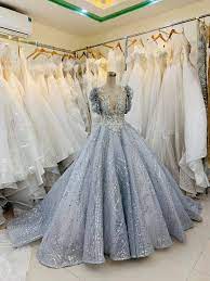 5% coupon applied at checkout save 5% with coupon (some sizes/colors) free shipping by amazon. Pastel Blue Silver Vintage Lace Wedding Dress Made To Order Etsy