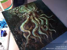 Cthulhu Oil Painting By Tentaclesandteeth On Deviantart Cthulhu Cthulhu Tattoo Cthulhu Art