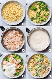 Once the butter and cheese melt into the liquid, a creamy the low carb shrimp alfredo with broccoli can be served on individual serving plates. Broccoli Shrimp Pasta Alfredo Recipe Feelgoodfoodie