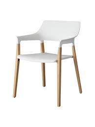 White plastic chair with wooden legs. Lorell White Stack Chairs With Wood Legs 2pk Office Depot